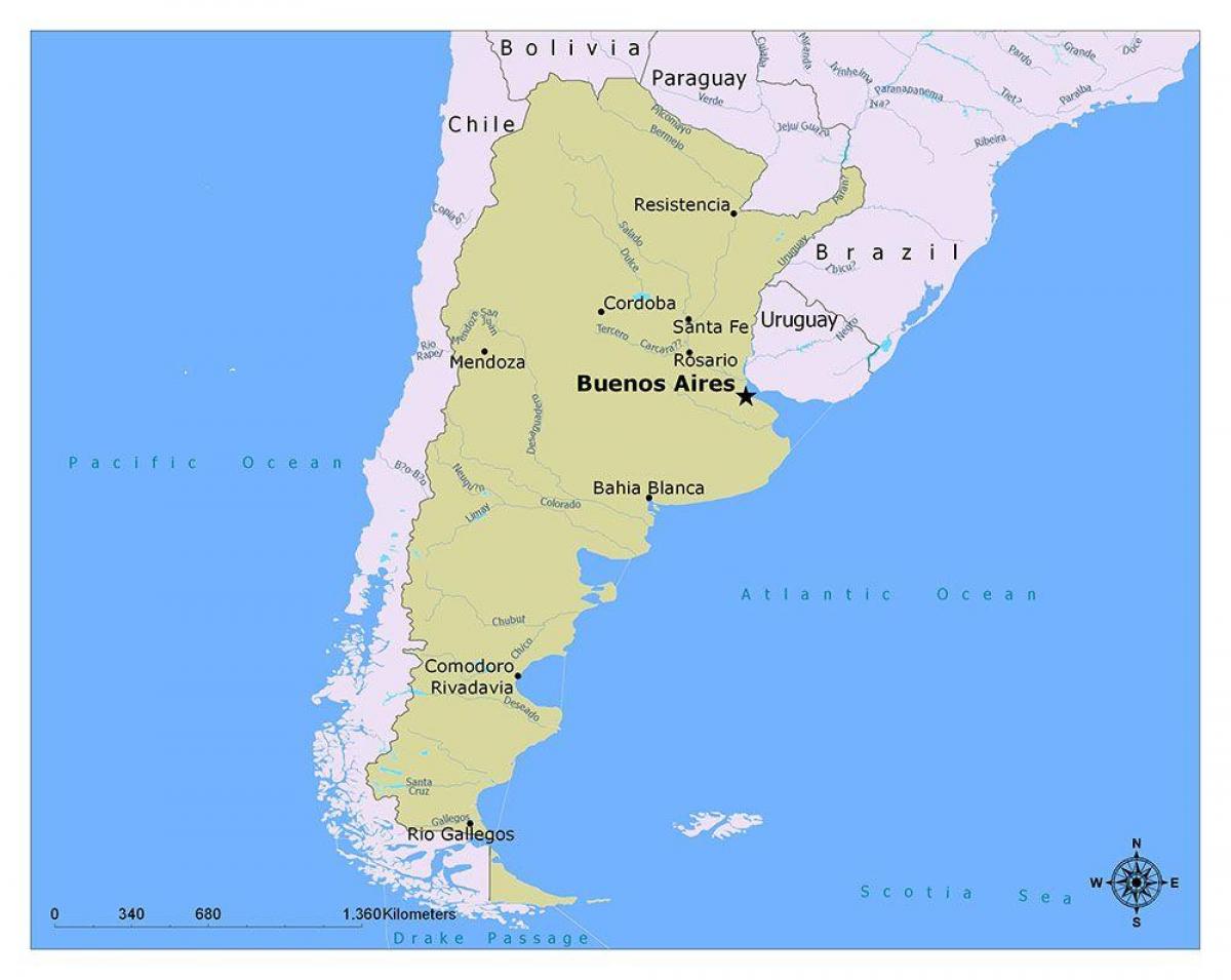 Mapa de la capital de Argentina